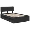 vidaXL Bedframe met hoofdeinde Zwart 120 x 190 cm Massief grenenhout