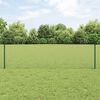 vidaXL Hek met Paal Groen 0,6 x 10 m Staal en PVC