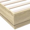 vidaXL Bedframe met LED-verlichting sonoma eikenkleurig 160x200 cm