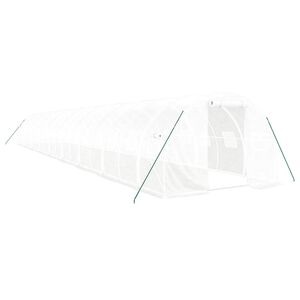 vidaXL Tuinkas met stalen frame 54 m&sup2; 18x3x2 m wit