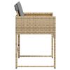 vidaXL Tuinstoelen 4 st met kussens poly rattan gemengd beige