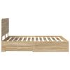 vidaXL Bedframe met hoofdeinde Sonoma Eiken 150 x 200 cm Bewerkt hout