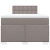 vidaXL Boxspring met matras stof taupe 120x190 cm