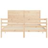 vidaXL Bedframe met hoofdbord massief hout 160x200 cm