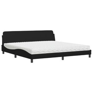 vidaXL Bed met matras "Dover" kunstleer zwart 200x200 cm