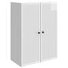 vidaXL Wandkast Hoogglans Wit 66 x 34,5 x 90 cm Bewerkt hout