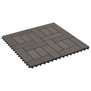 vidaXL Terras Tegel 22 st Donkerbruin 30 x 30 cm WPC