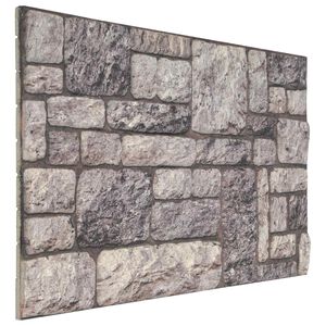 vidaXL Wandpanelen 10 st 100 x 50 cm Grijs en Wit EPS-schuim