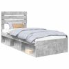vidaXL Bedframe Concerte Grijs 90 x 190 cm Massief grenenhout