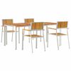 vidaXL Buiten eettafelset 5 st 180 x 90 x 75 cm