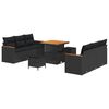 vidaXL Tuinbankenset 11 st 10-Aantal zitplaatsen Zwart poly rattan