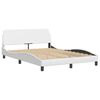 vidaXL Bedframe zonder matras "Zadar" kunstleer wit 140x190 cm