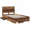 vidaXL Bedframe met hoofdeinde Oudhout 120 x 190 cm Bewerkt hout