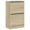 vidaXL Schoenenkast 60x34x96,5 cm bewerkt hout sonoma eikenkleurig