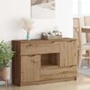 vidaXL Dressoir met lade Artisan Eiken 100 x 30 x 65,6 Bewerkt hout