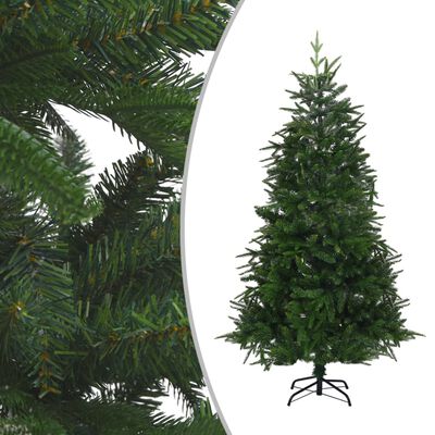 vidaXL Kunstkerstboom met verlichting 240 cm PVC en PE groen