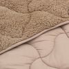 vidaXL Vol jaar dekbed Taupe 220 x 240 cm Microfiber en Teddy fleece