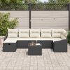 vidaXL Tuin Sofa Set met kussen 8 pcs Zwart 55 x 62 x 69 cm Poly riet