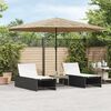 vidaXL Parasol met stalen paal 388x388x248 cm bruin