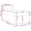vidaXL Boxspring met matras fluweel roze 80x200 cm