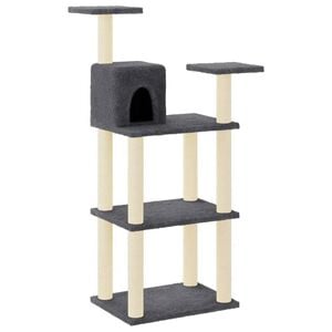 vidaXL Kattenkrabpaal met sisal krabpalen 118,5 cm donkergrijs
