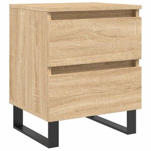 vidaXL Nachtkastje 40x35x50 cm bewerkt hout sonoma eikenkleurig