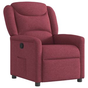 vidaXL Fauteuil verstelbaar stof wijnrood