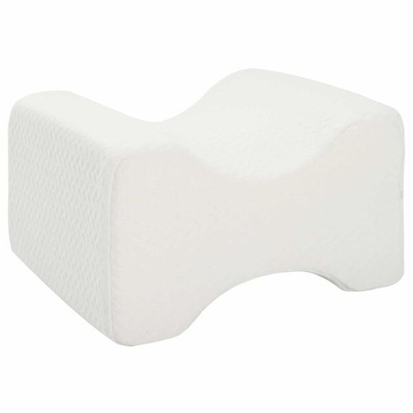 vidaXL Knee Pillow Wit Traagschuim en polyester 26 x 21,5 x 15 cm