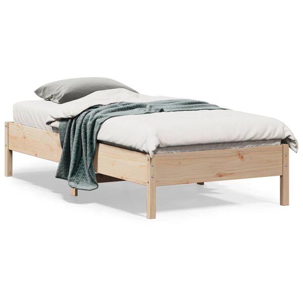 vidaXL Bedframe zonder matras massief grenenhout 75x190 cm