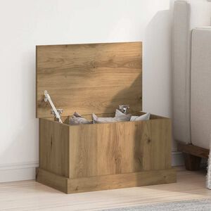 vidaXL Opbergbox 30x50x28 cm bewerkt hout artisanaal eikenkleurig