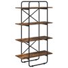 vidaXL Boekenrek 4-laags 80 x 35 x 140 cm PB Gerookt eiken