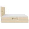 vidaXL Opslag bed met matras met matras Cr&egrave;me 180 x 200 cm Polyester