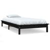 vidaXL Bedframe massief grenenhout zwart 90x190 cm