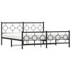 vidaXL Bedframe met hoofd- en voeteneinde metaal zwart 183x213 cm