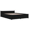 vidaXL Bedframe met lades zwart 135x190 cm