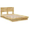 vidaXL Bedframe hoofdeinde zonder matras 120x190 cm massief hout eiken