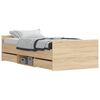 vidaXL Bedframe met hoofd- en voeteneinde sonoma eikenkleur 90x190 cm