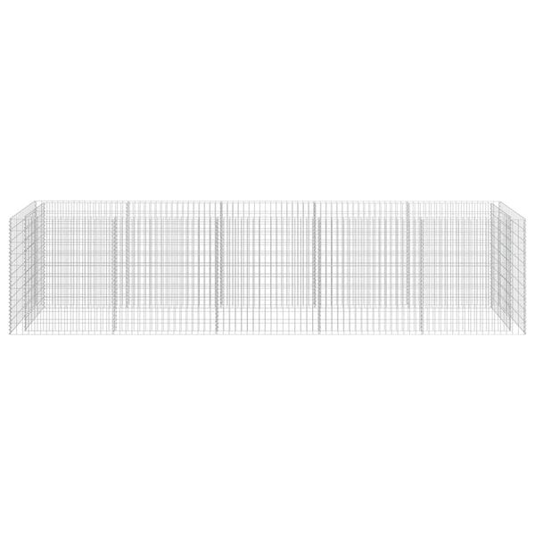 vidaXL Gabion plantenbak verhoogd 450x90x100 cm gegalvaniseerd staal
