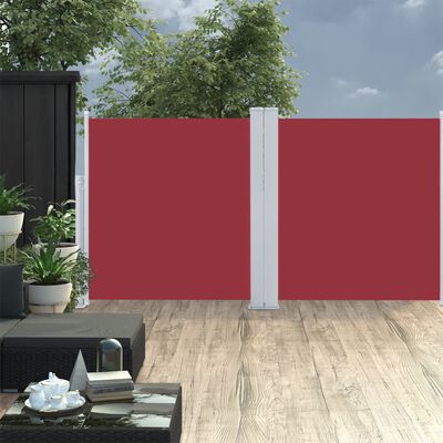 vidaXL Windscherm uittrekbaar 117x600 cm rood