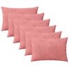 vidaXL Kussensloop 6 pcs HEERLEN Roze 30 x 50 cm Fluweel