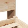 vidaXL Bed met boekenkast zonder matras massief grenenhout 160x200 cm