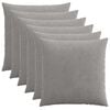 vidaXL Kussensloop 6 pcs HEERLEN Lichtgrijs 70 x 70 cm corduroy