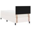 vidaXL Boxspring bed Cr&egrave;me en Wit 203 x 100 x 88 cm Katoenen stof