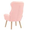 vidaXL Fauteuil Roze 69 x 74 x 93 cm Sherpa Stof