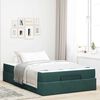 vidaXL Bedframe met matras met matras 2 pcs Groen Fluweel