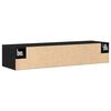 vidaXL Wandkast met lade Zwart Eiken 102 x 30 x 20 cm Bewerkt hout