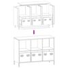 vidaXL Dressoir 101,5x39x73,5 cm koudgewalst staal roze