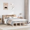 vidaXL Bed met boekenkast zonder matras massief hout 135x190 cm