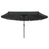 vidaXL Tuinparasol Antraciet 395 x 395 x 245 cm Polyester