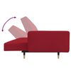 vidaXL Slaapbank 2-zits met 2 kussens fluweel wijnrood